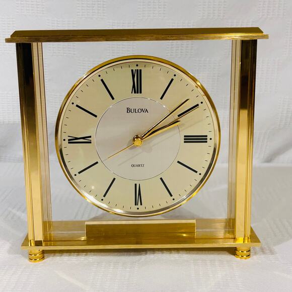 Bulova B1700 Grand Prix Floating Dial Mantel Clock Quartz - Picture 11 of 11